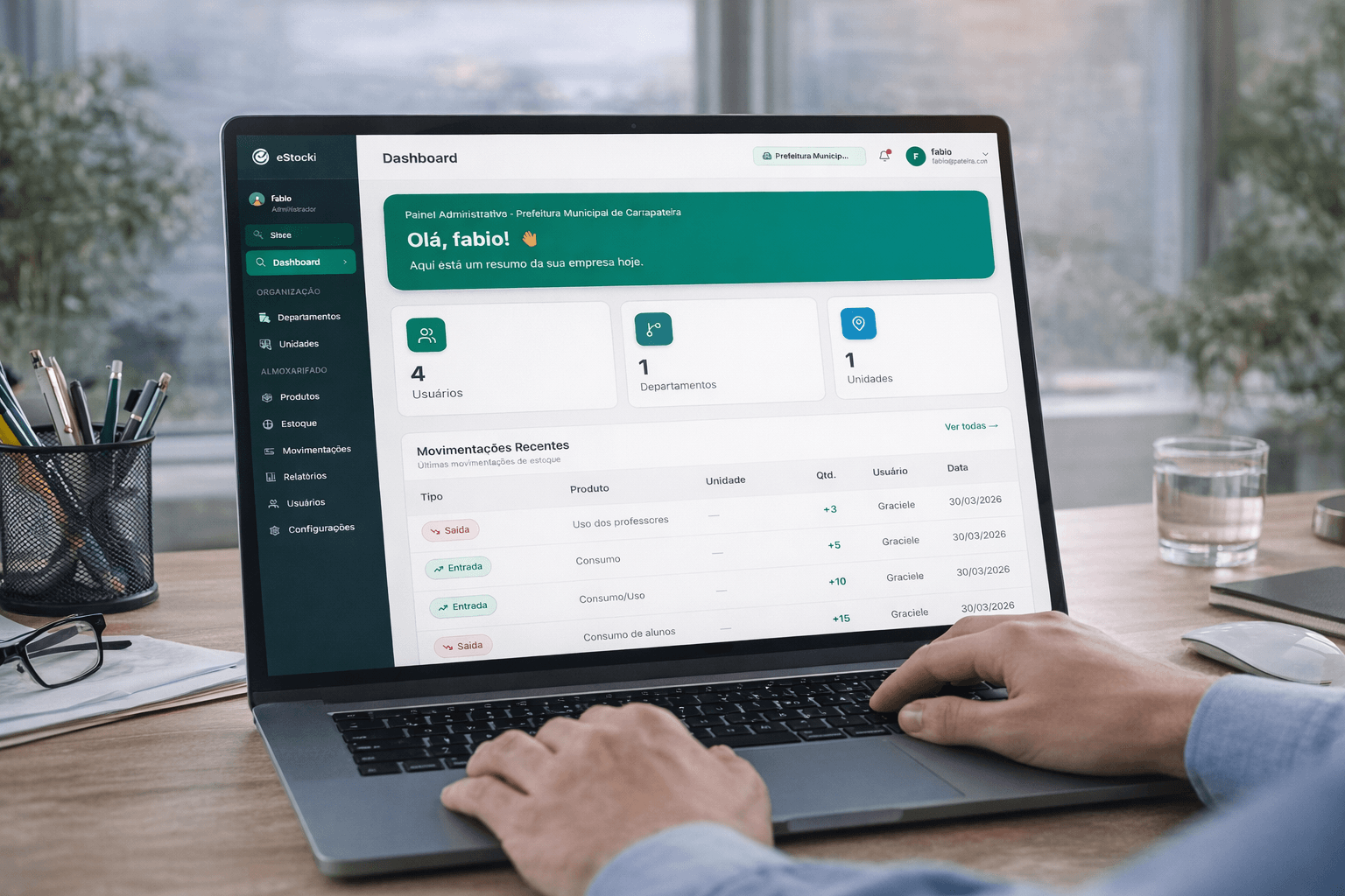 e-Stocki - Sistema de gestão de estoque e almoxarifado